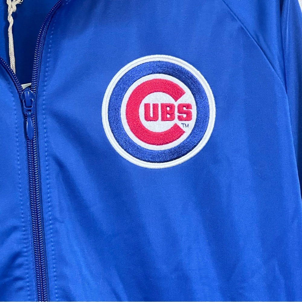 Chicago Cubs Jacket Mens Large Blue Mitchell And Ness MLB  Full Zip Cooperstown - Picture 2 of 14